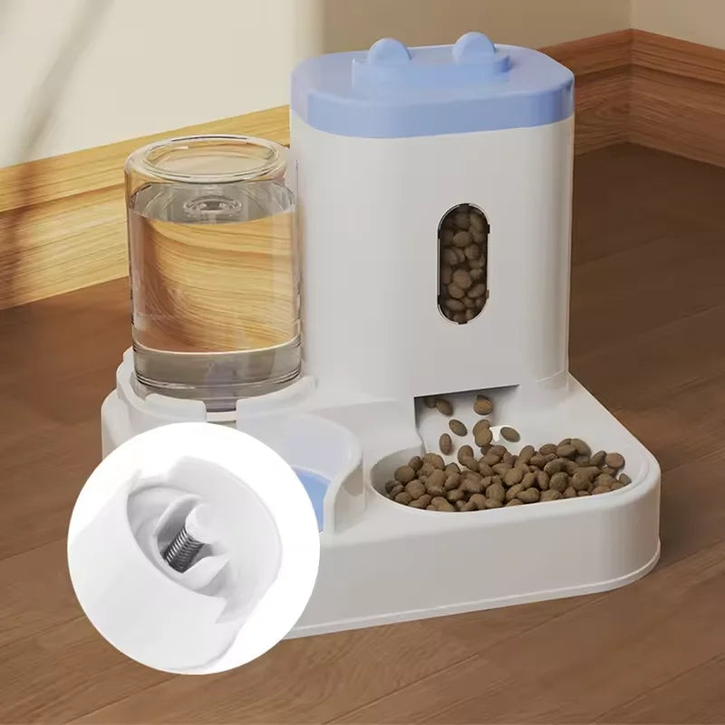 Automatic Pet Feeder with Water Dispenser – Large Capacity Double Bowl