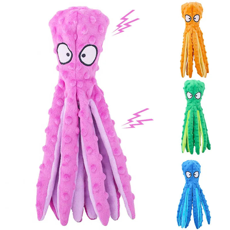 Pet Plush Octopus Chew Toy