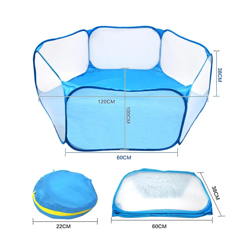 Portable Pet Playpen – Pink, Blue, or Black