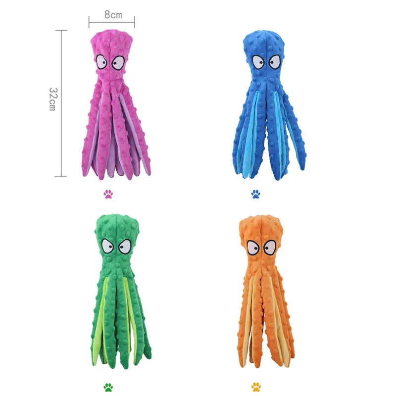 Pet Plush Octopus Chew Toy