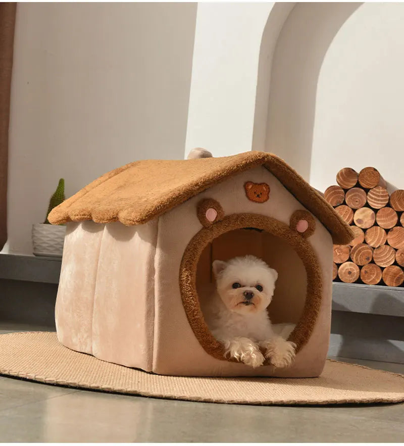 Foldable Dog House Bed