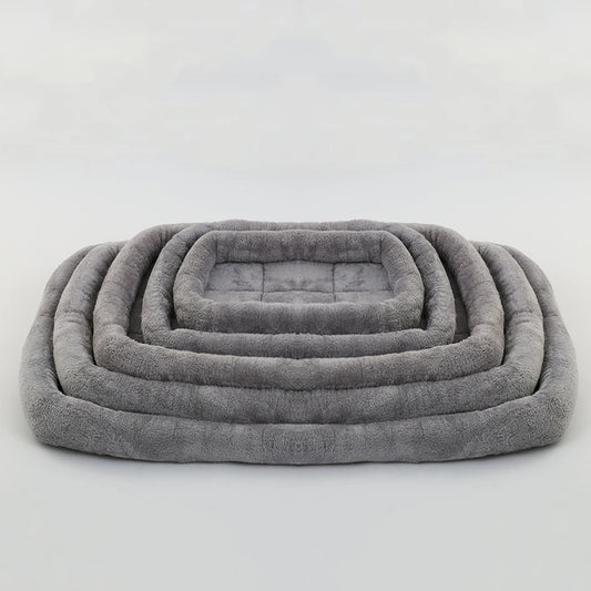 Square Plush Pet Bed – Soft & Cozy Cushion