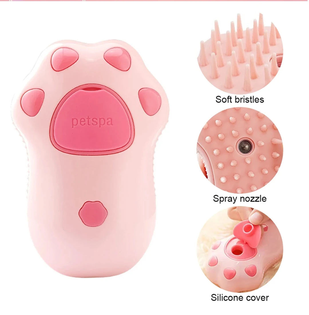 3-in-1 Pet Grooming Brush - Steam, Massage & Hair Removal