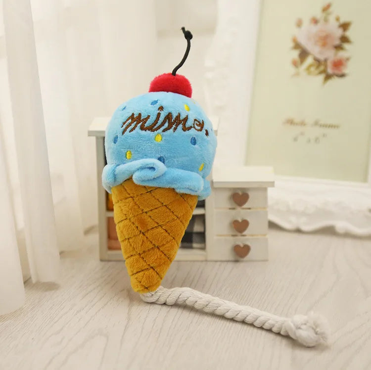 π¦ Ice Cream Plush Dog Toy β Squeaky & Cute