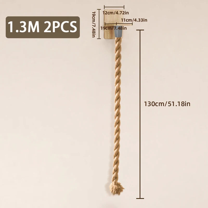 Cat Climbing Rope Tower