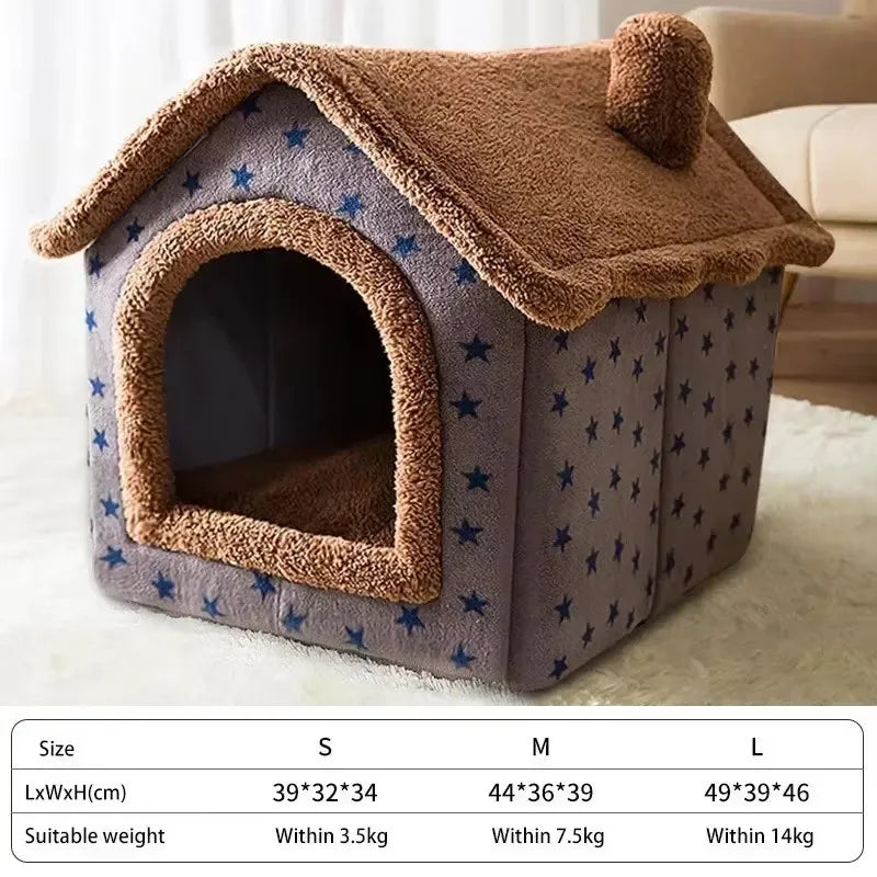 Foldable Dog House Bed