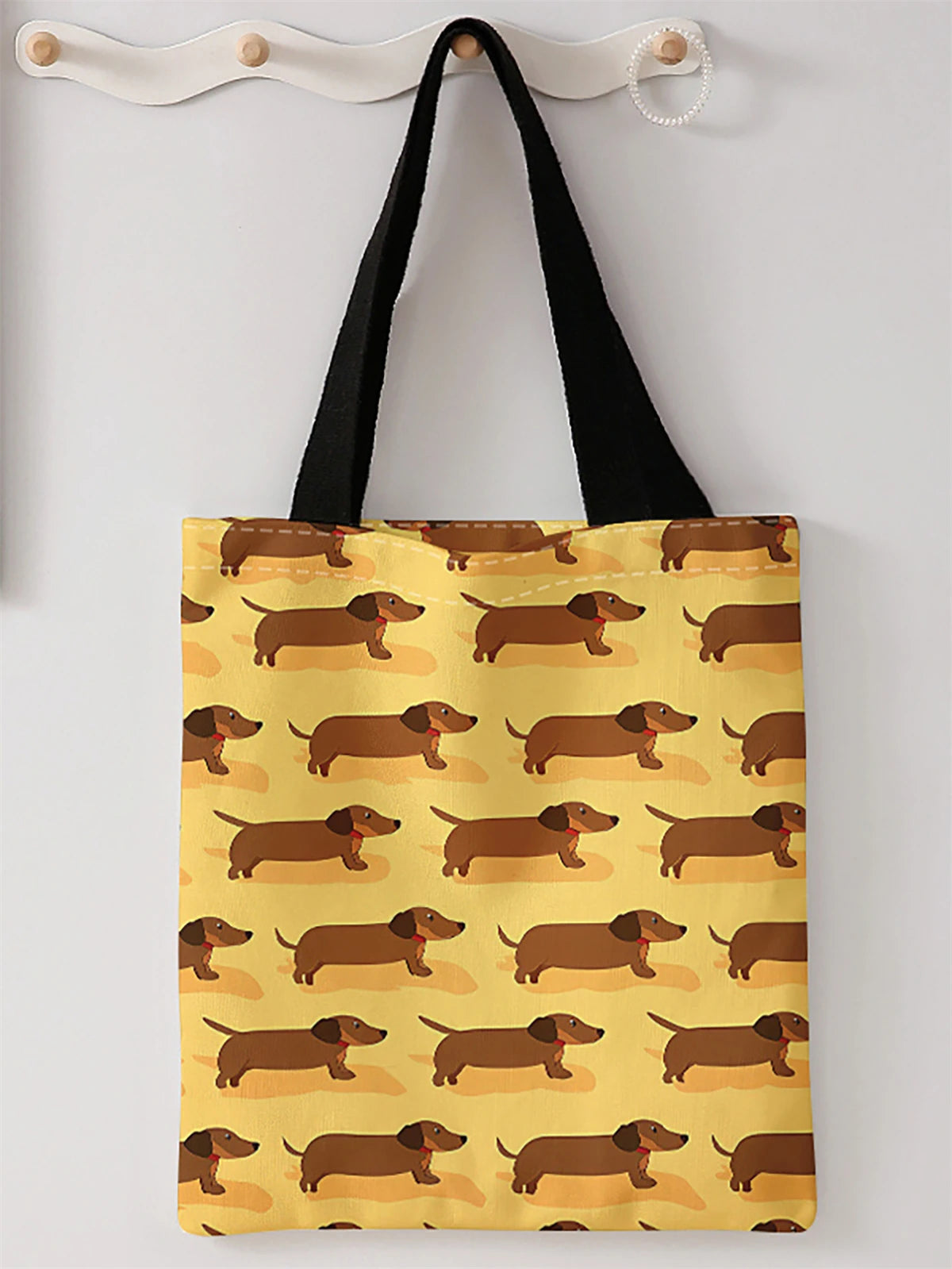 Dog Pattern Canvas Tote Bag