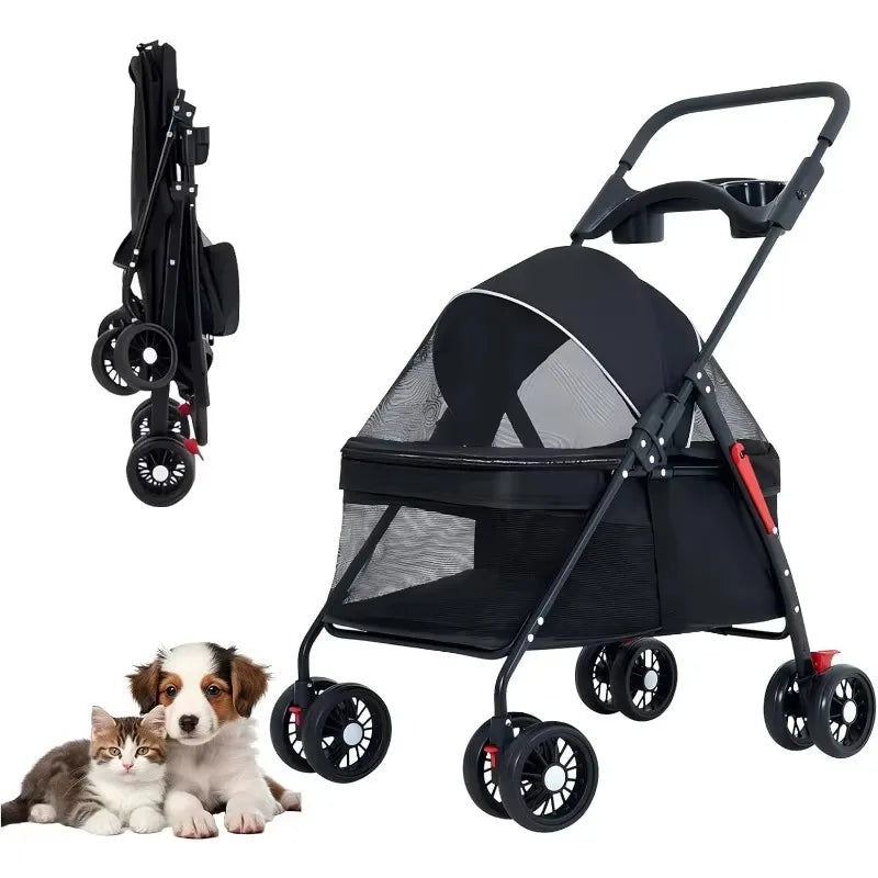 Pet Stroller – Foldable, Lightweight & Travel-Friendly