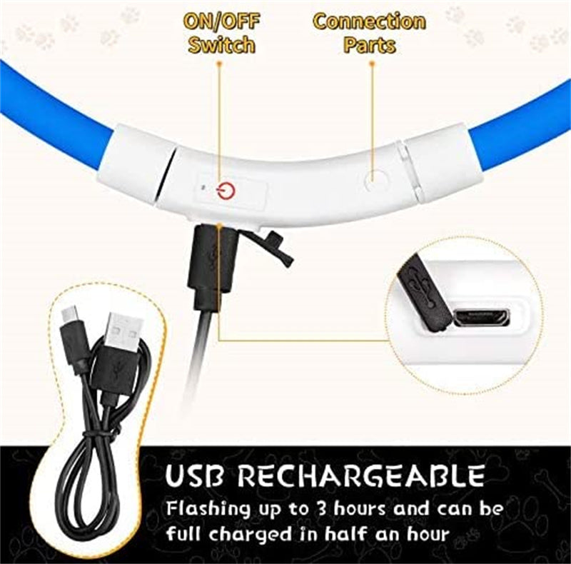 LED Light-Up Dog Collar - Keep Your Pet Safe & Visible at Night