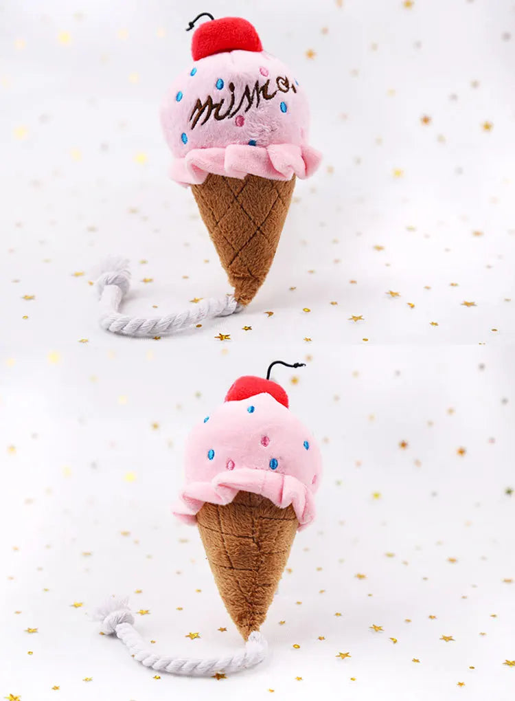 π¦ Ice Cream Plush Dog Toy β Squeaky & Cute