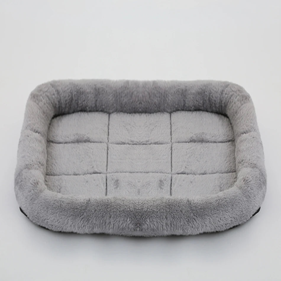 Square Plush Pet Bed – Soft & Cozy Cushion
