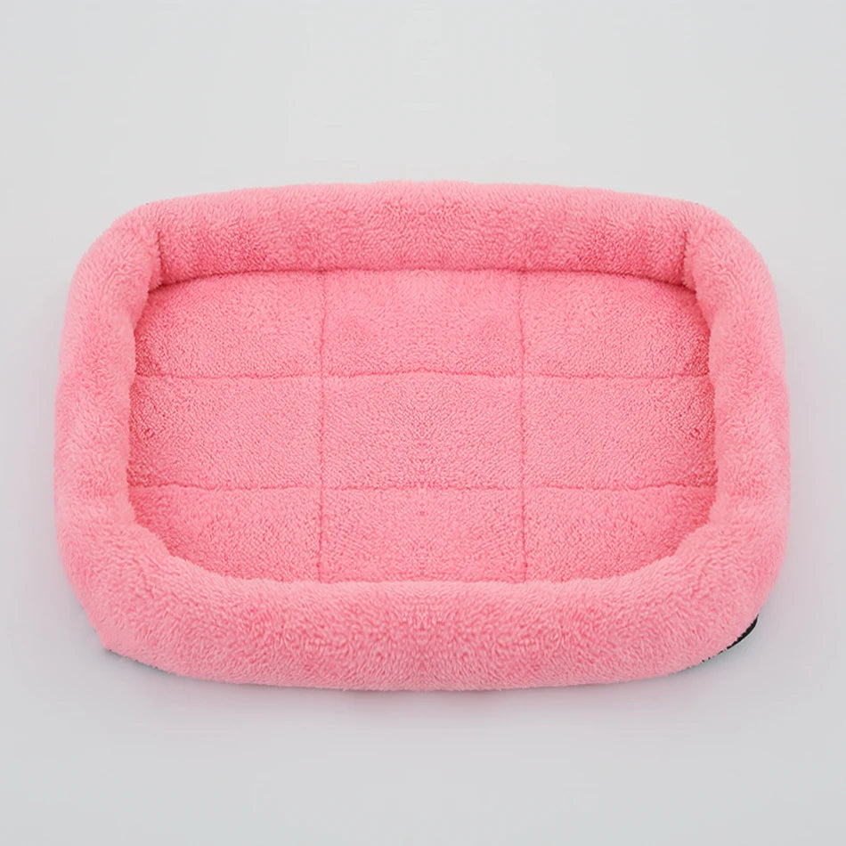 Square Plush Pet Bed – Soft & Cozy Cushion