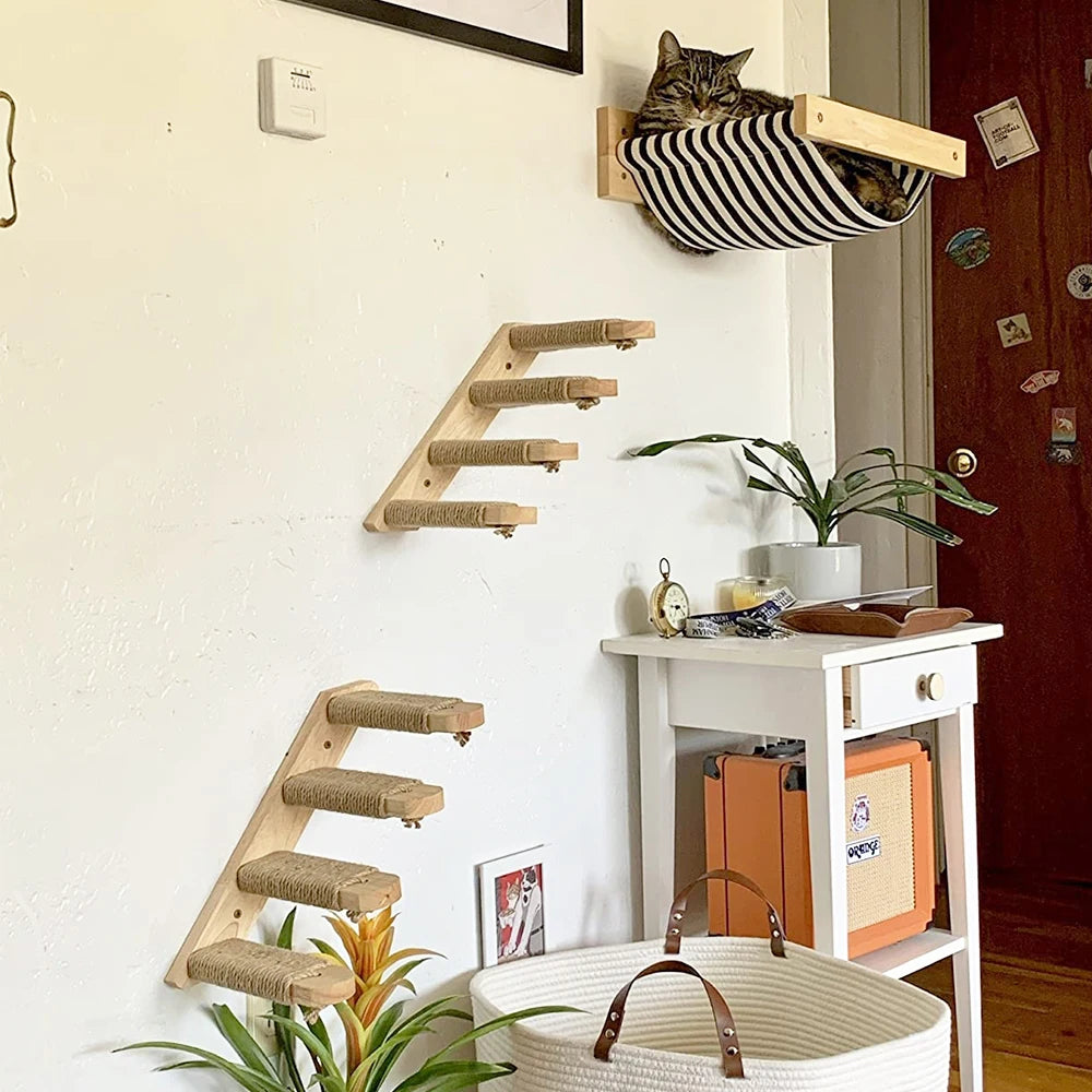 Wall-Mounted Cat Climbing Shelves & Tree