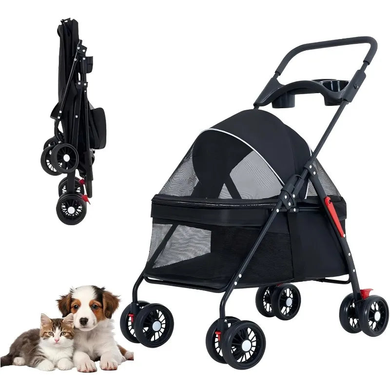 Pet Stroller – Foldable, Lightweight & Travel-Friendly