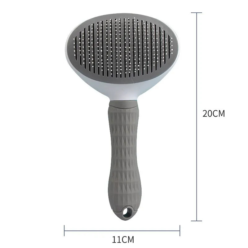 Pet Grooming Brush – Self-Cleaning Hair Remover for Dogs & Cats