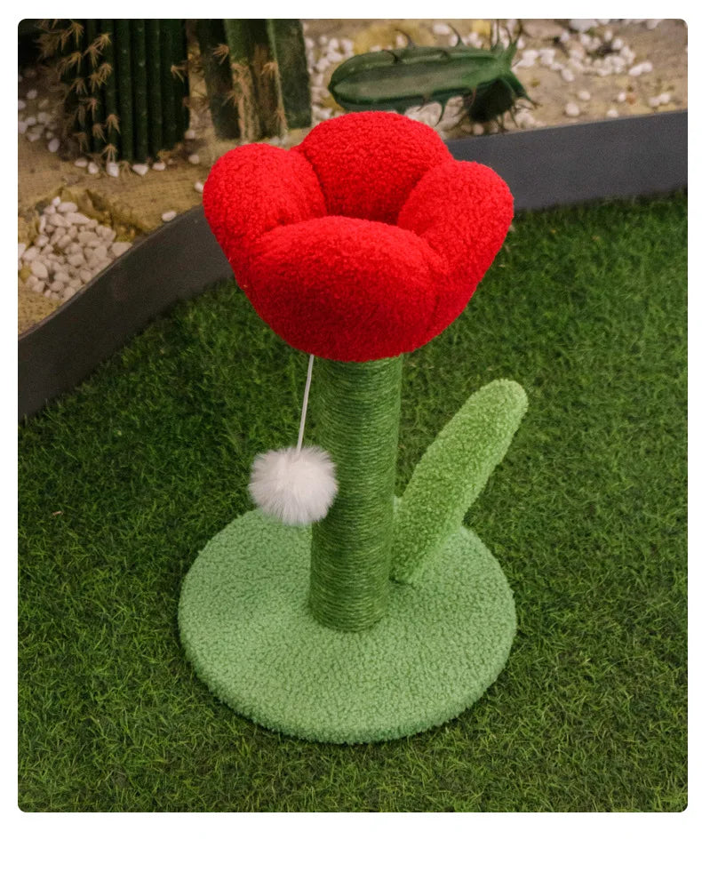 Tulip Shaped Cat Tower & Scratching Post