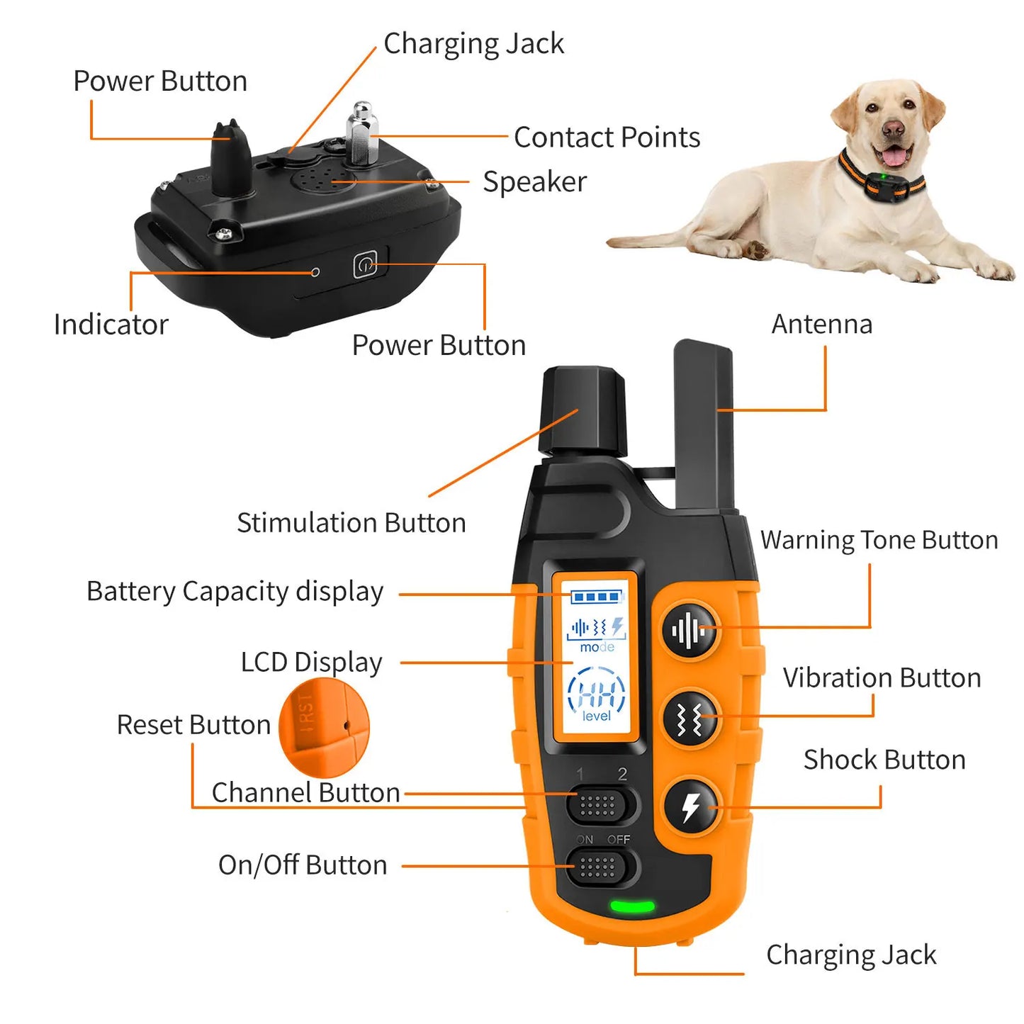 Smart Electric Dog Training Collar – Model RS2-1