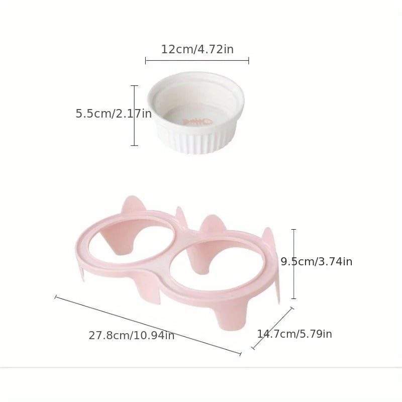 Pet Ceramic Feeding Bowl - Spine-Friendly Design