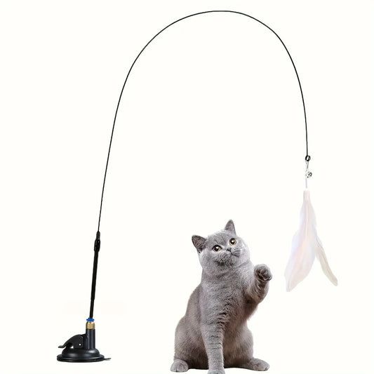 Cat Teaser Toy – Bell & Feather Wand