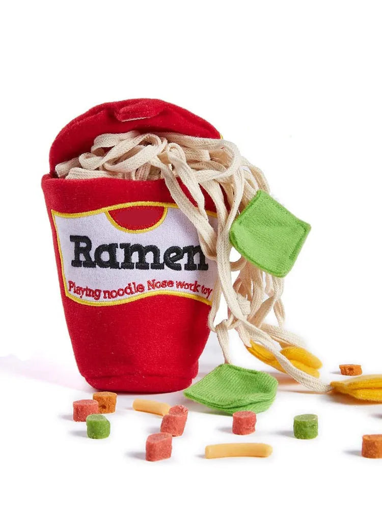 Ramen Interactive Dog Puzzle Toy – Slow Feeder & Snuffle Game