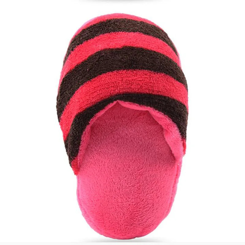 Pet Toys Squeaker Plush Slipper & Ball Combo