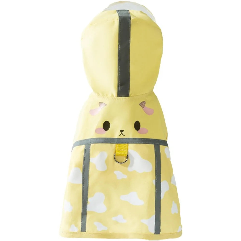 Cartoon Dog Raincoat – Waterproof & Reflective