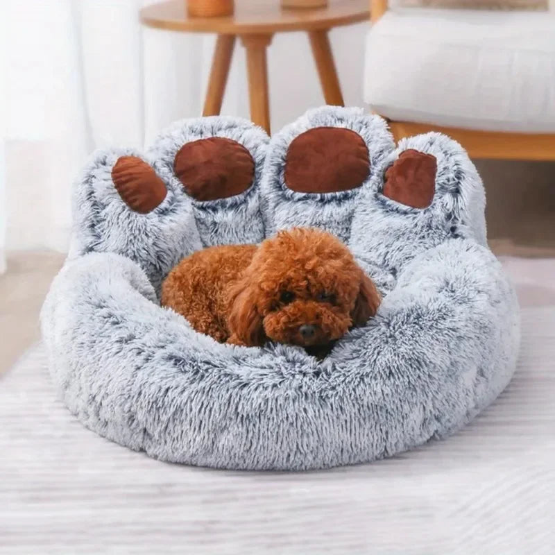 Plush Sofa-Style Pet Bed