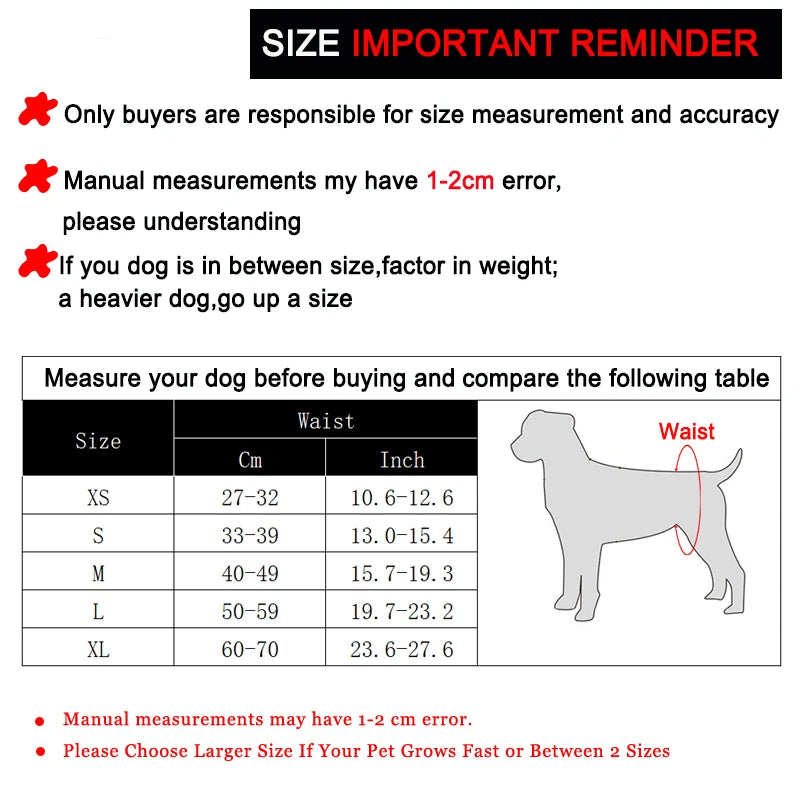 Reusable Pet Training Pants – Washable & Adjustable Pet Nappies - Bundle & Save - 15% Off When You Buy 3+