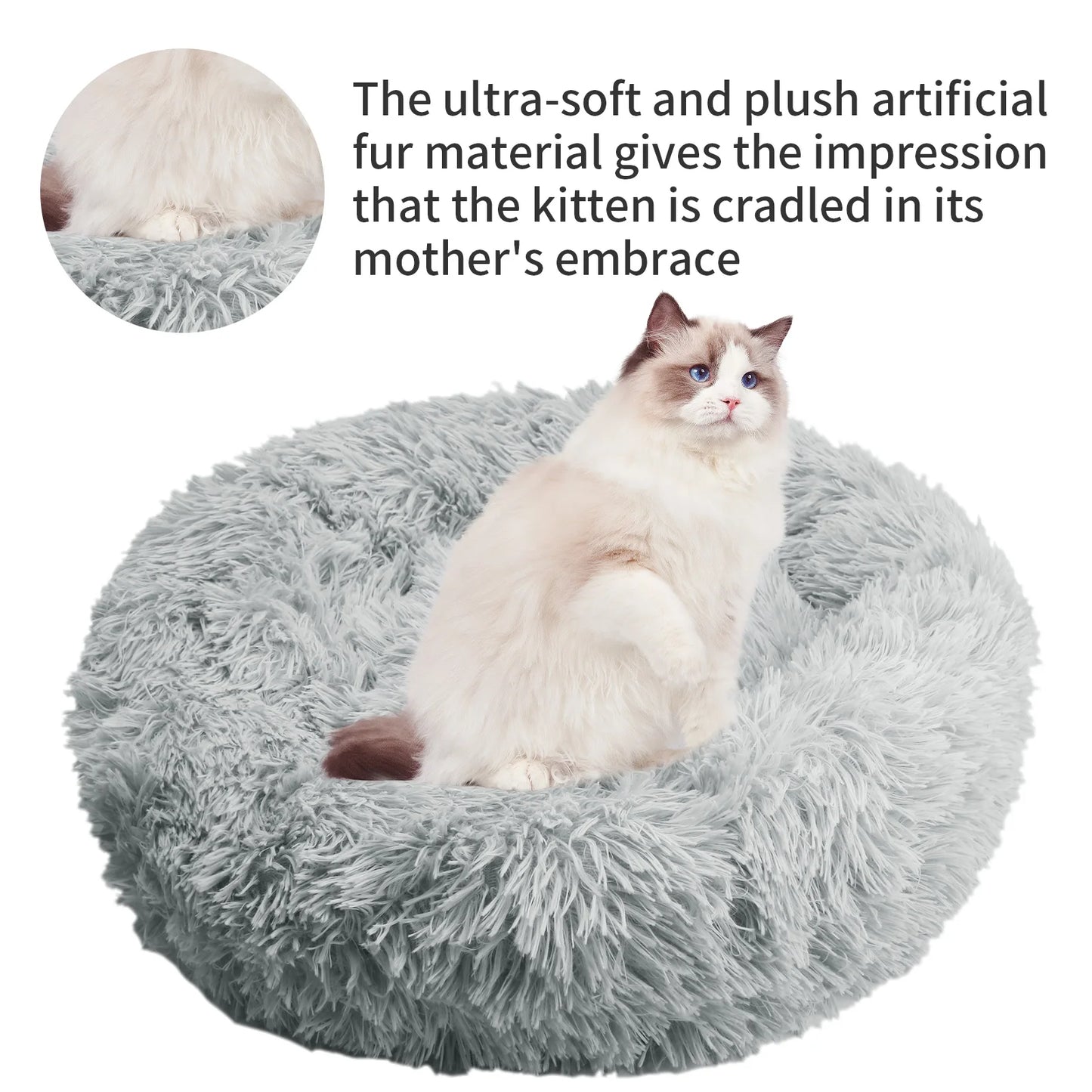 Ultra-Calming Round Plush Bed