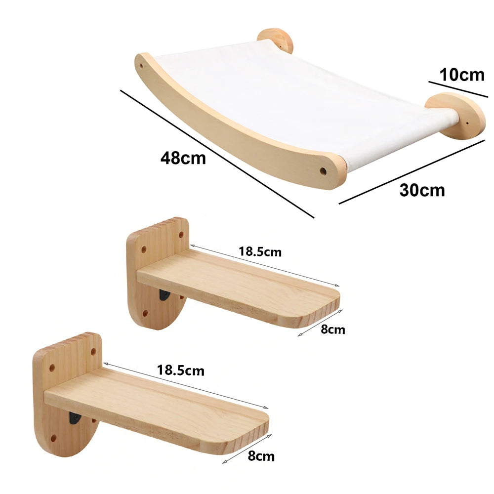 Wall-Mounted Cat Climbing Shelves & Tree