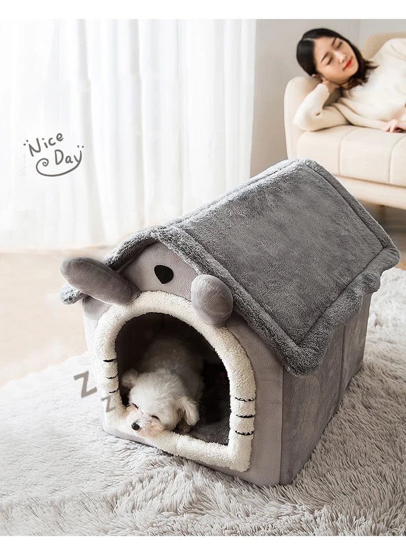 Foldable Dog House Bed