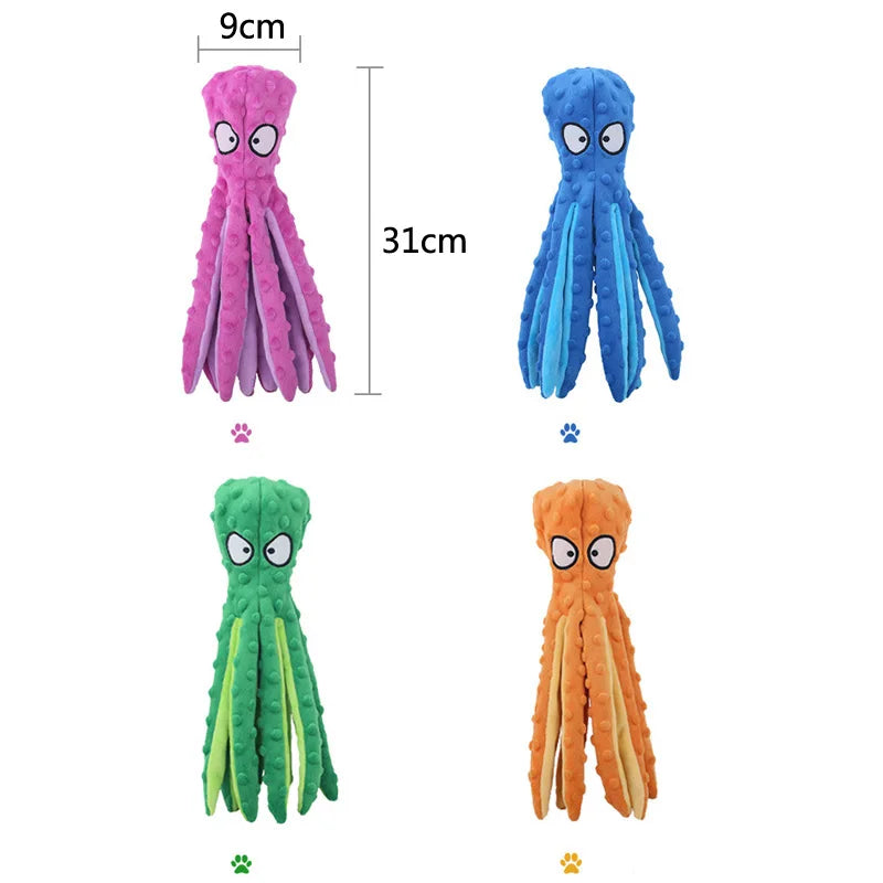 Pet Plush Octopus Chew Toy