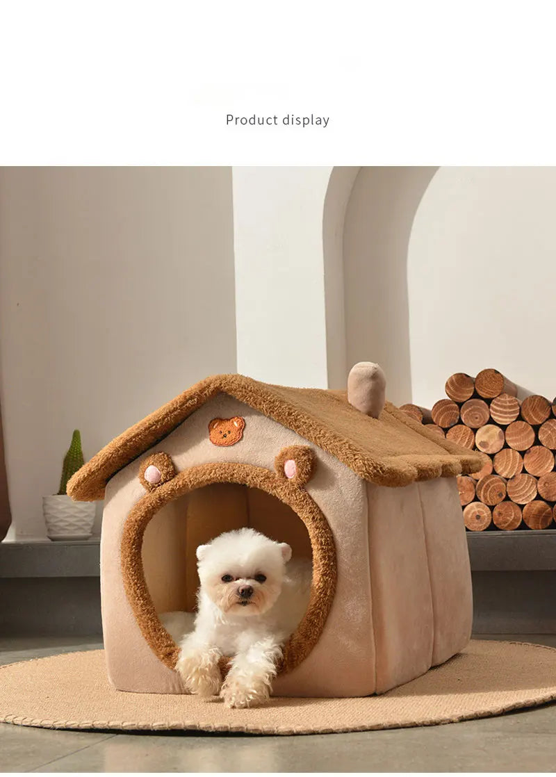 Foldable Dog House Bed