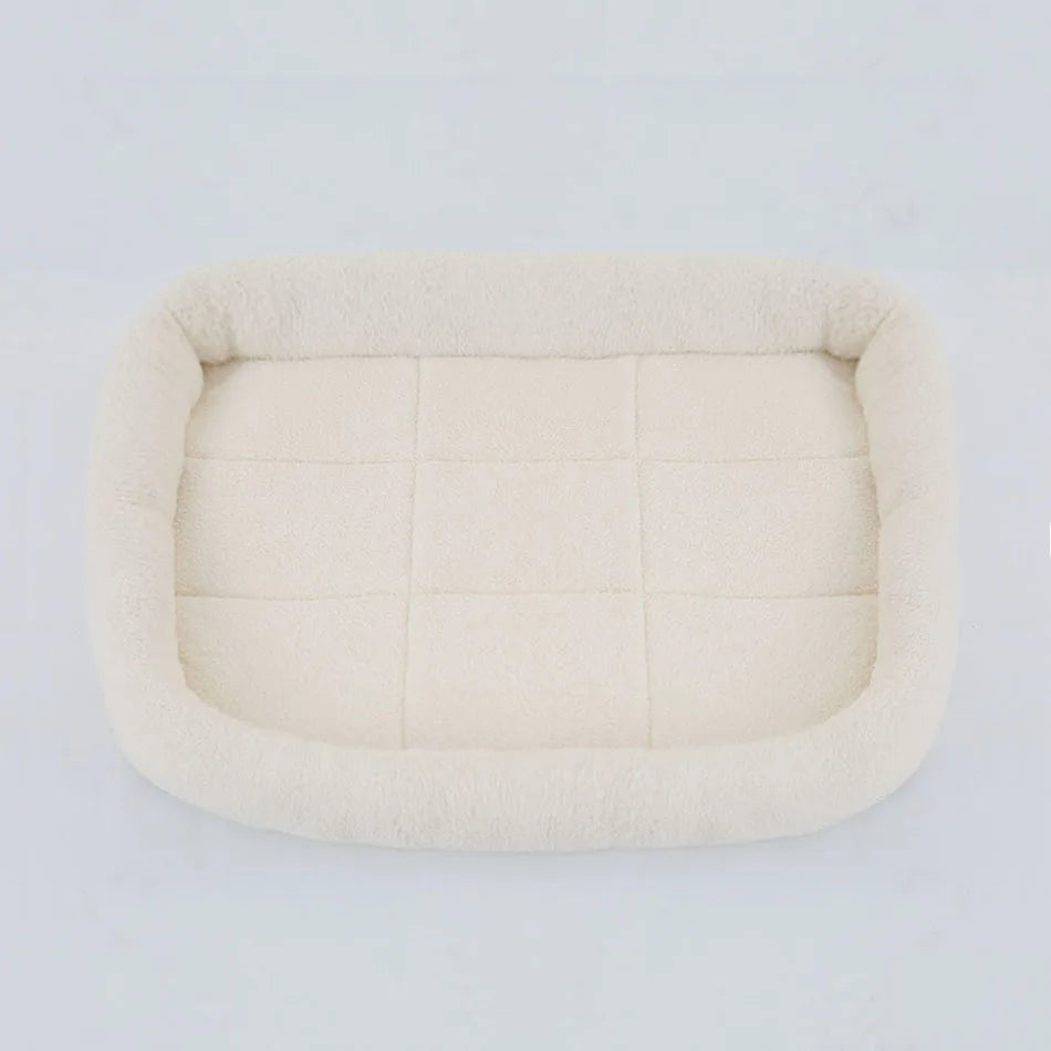 Square Plush Pet Bed – Soft & Cozy Cushion