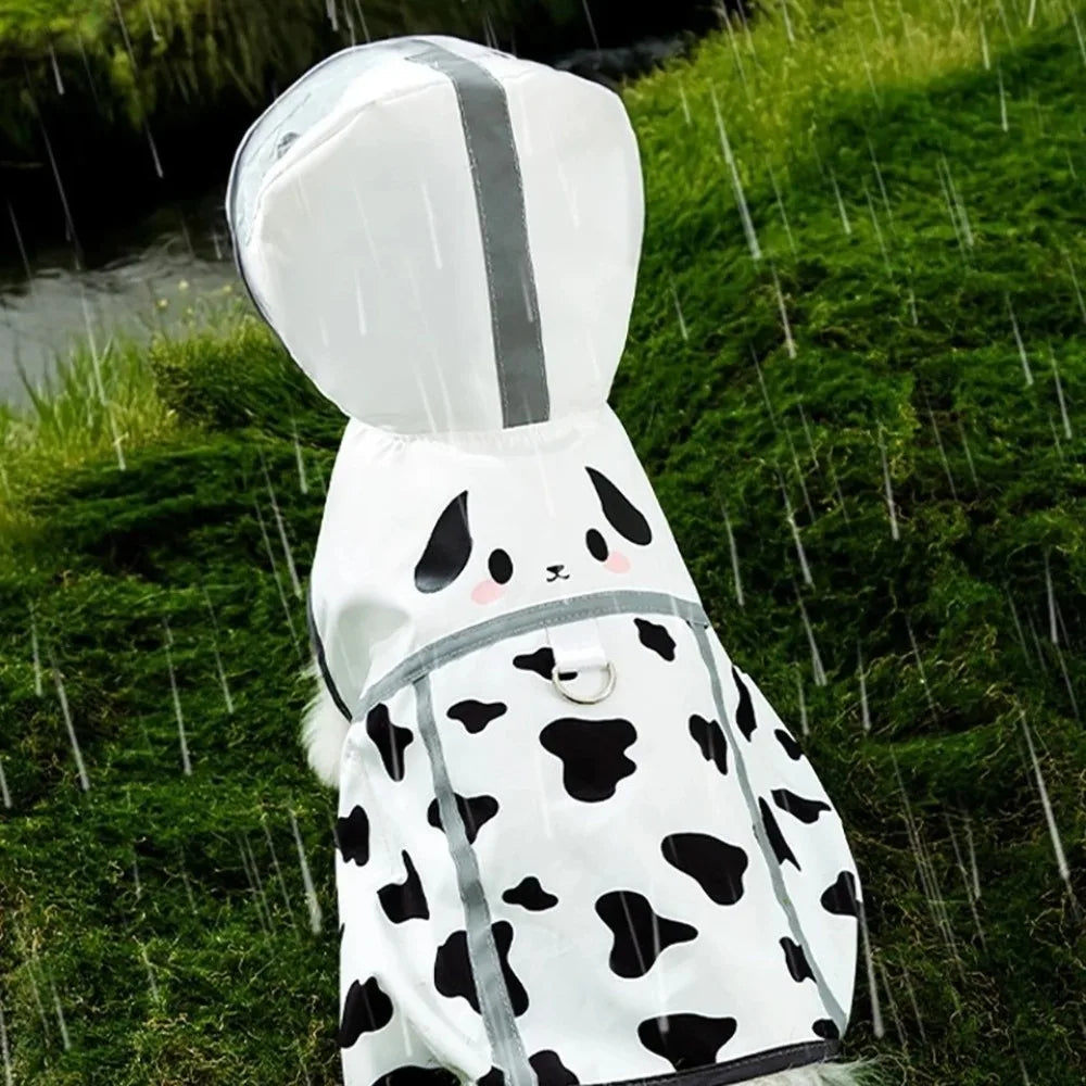 Cartoon Dog Raincoat – Waterproof & Reflective