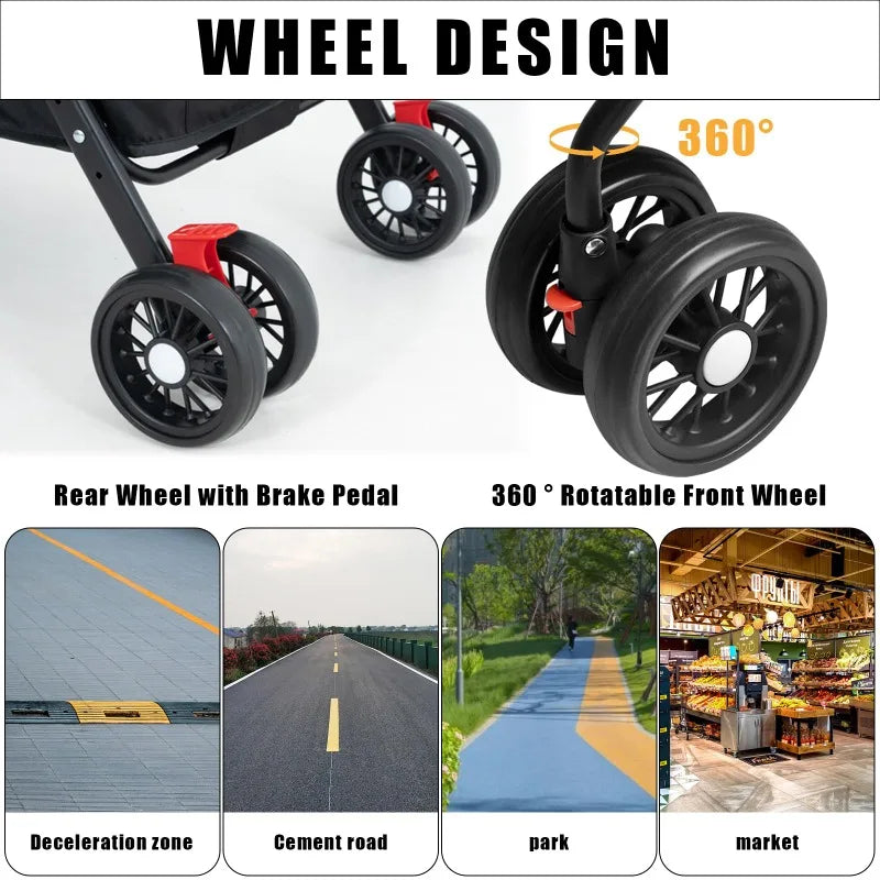 Pet Stroller – Foldable, Lightweight & Travel-Friendly