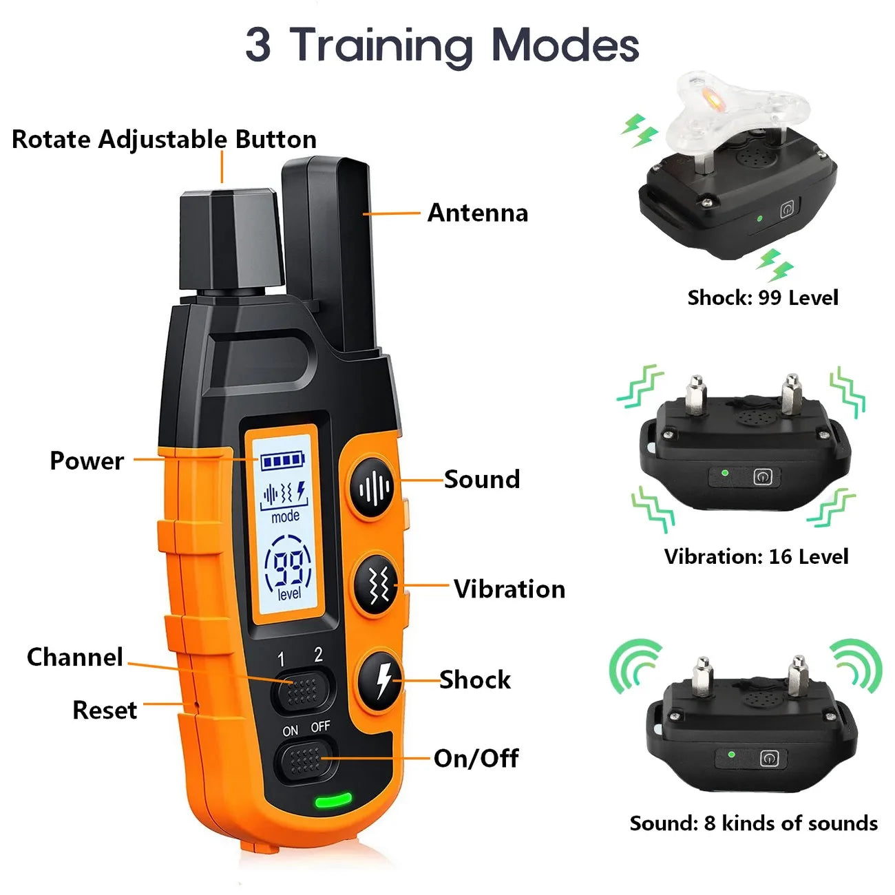 Smart Electric Dog Training Collar – Model RS2-1