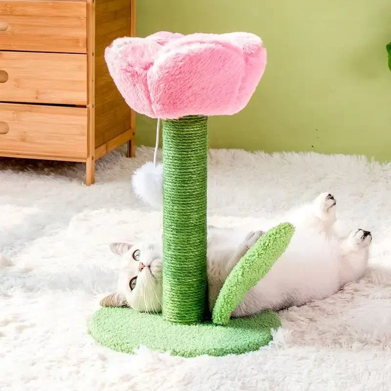 Tulip Shaped Cat Tower & Scratching Post