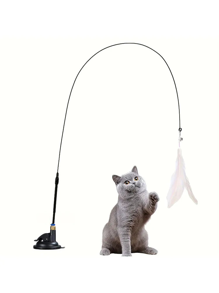 Cat Teaser Toy – Bell & Feather Wand