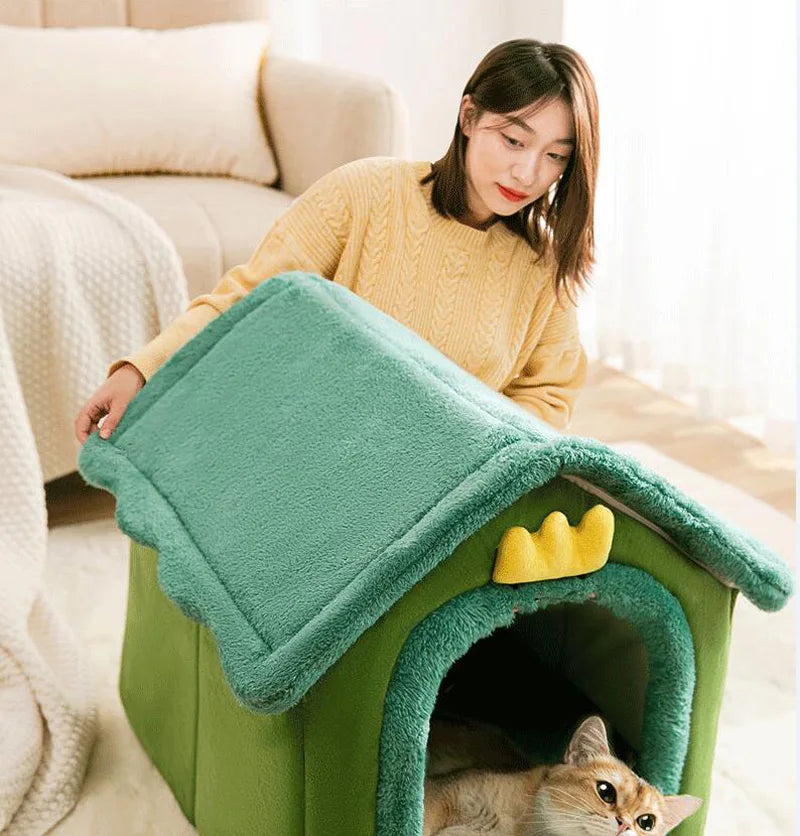 Foldable Dog House Bed