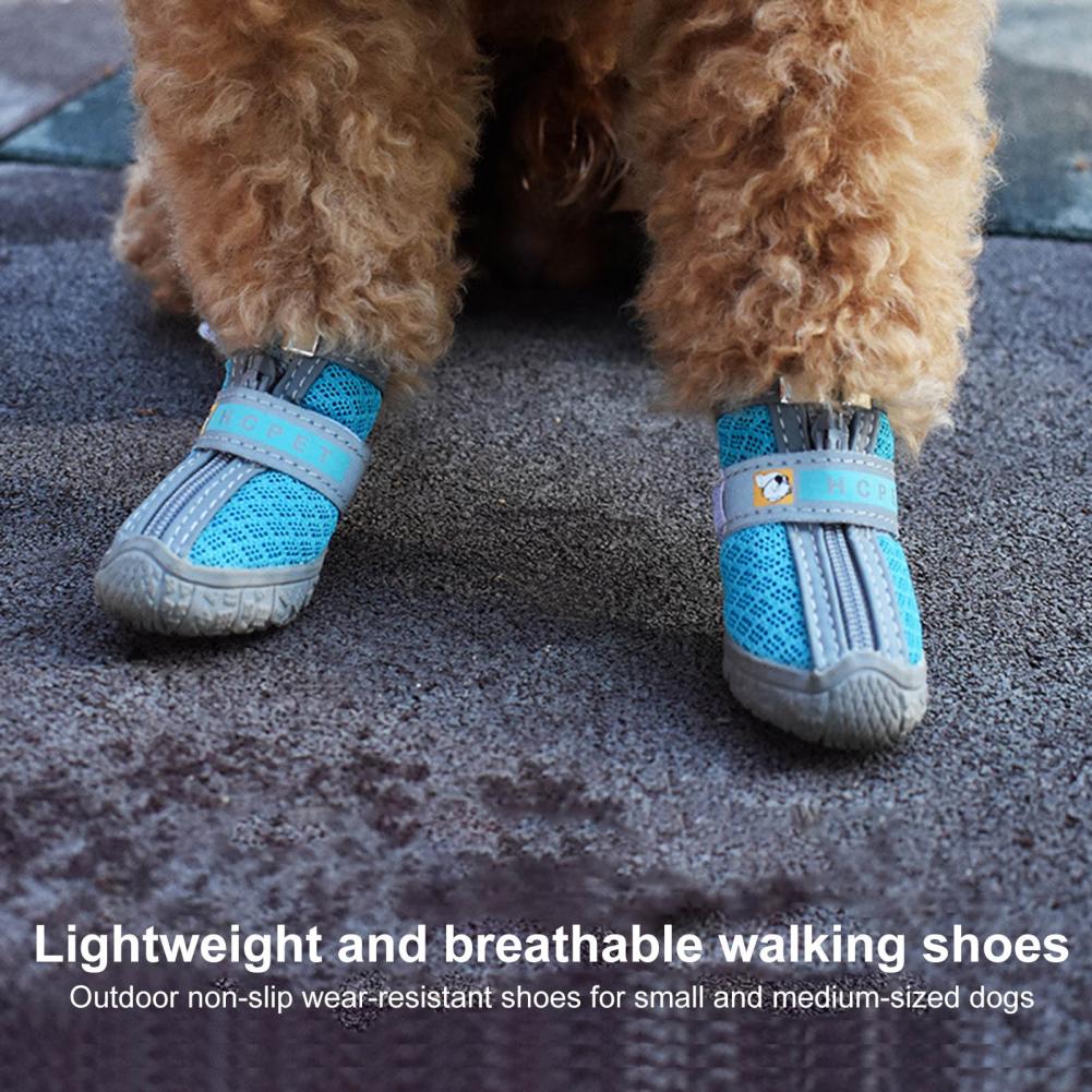 Dog Shoes – 4pcs Waterproof, Breathable & Non-Slip Pet Sneakers