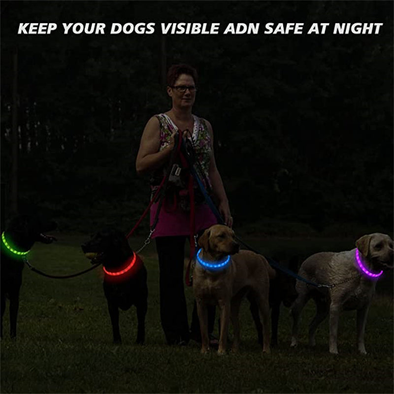 LED Light-Up Dog Collar - Keep Your Pet Safe & Visible at Night