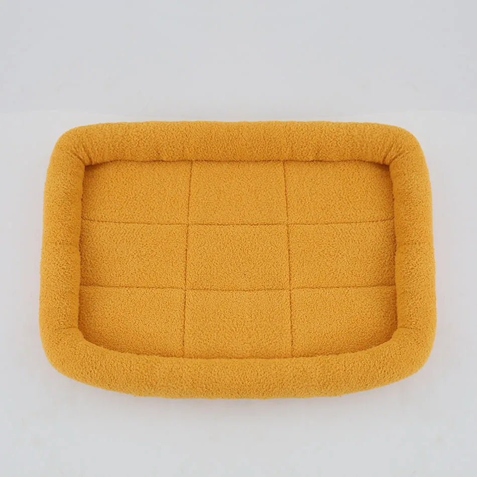 Square Plush Pet Bed – Soft & Cozy Cushion