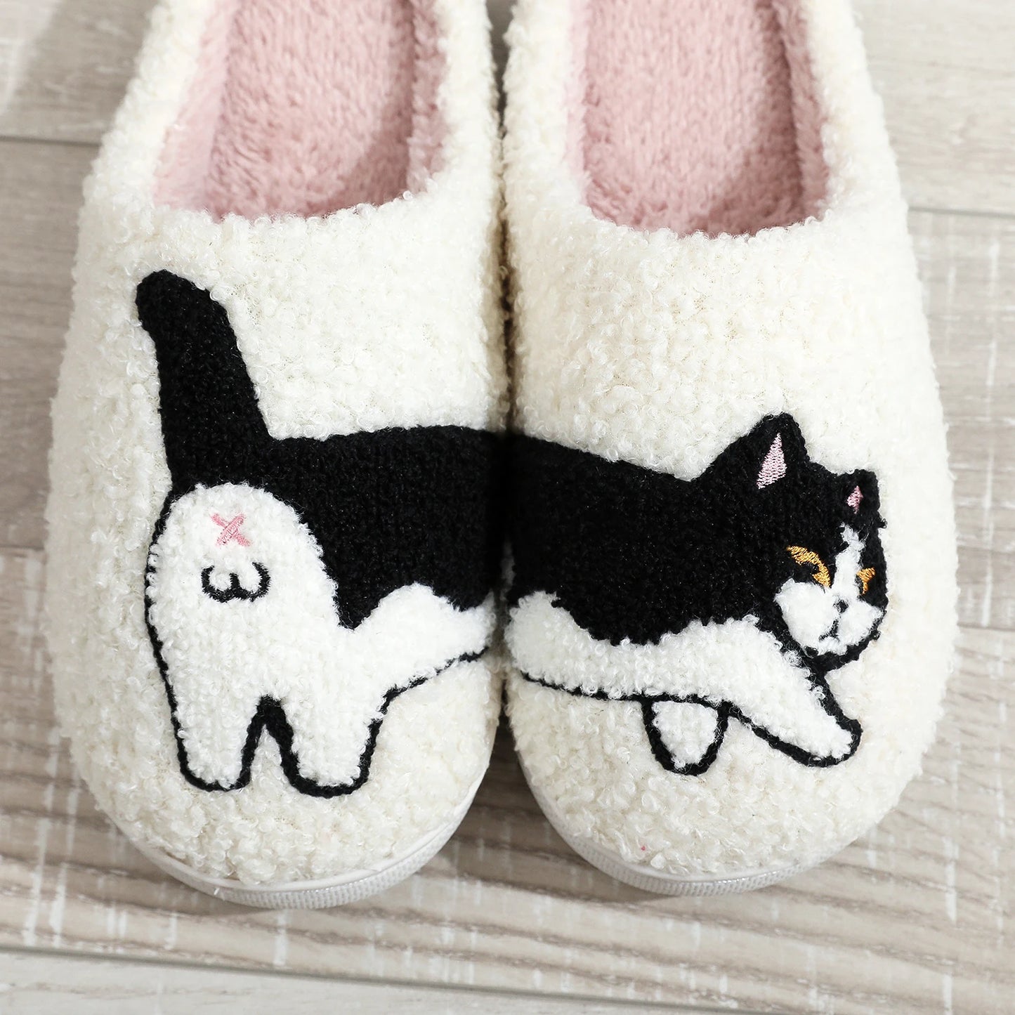 Cow Cat Slippers – Pet Pattern Indoor Shoes (For Hoomans!)