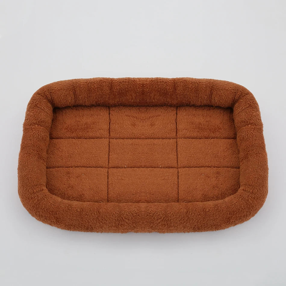 Square Plush Pet Bed – Soft & Cozy Cushion
