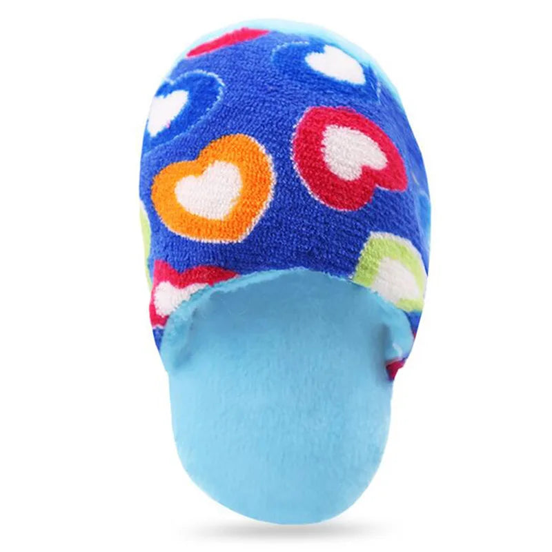 Pet Toys Squeaker Plush Slipper & Ball Combo