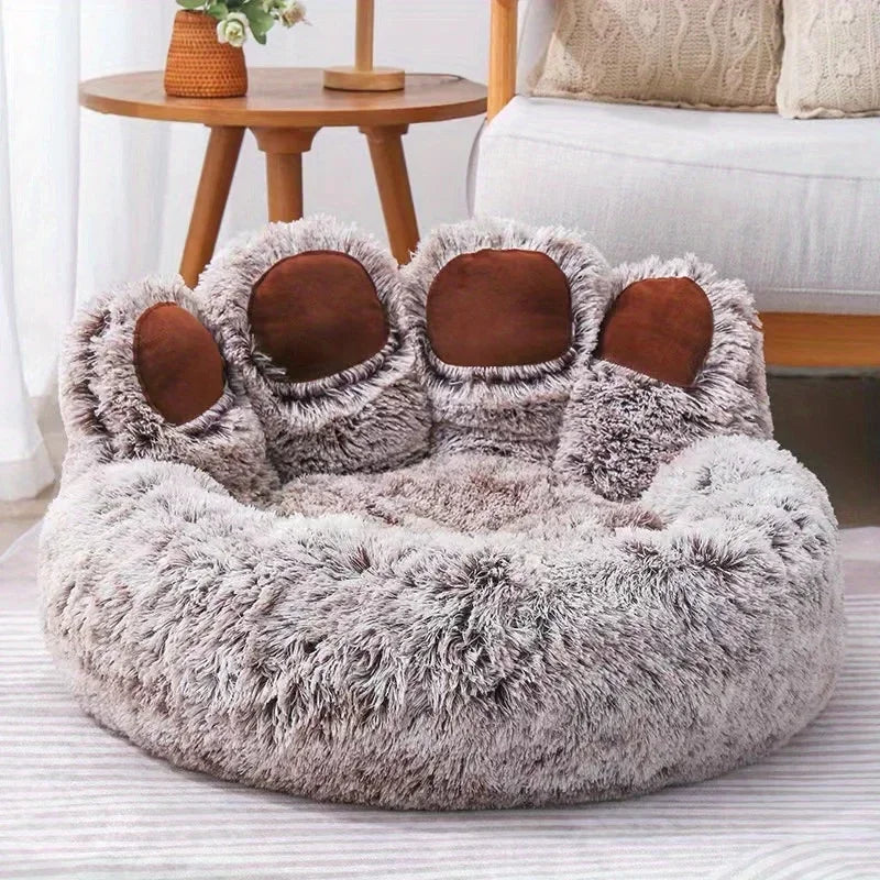 Plush Sofa-Style Pet Bed