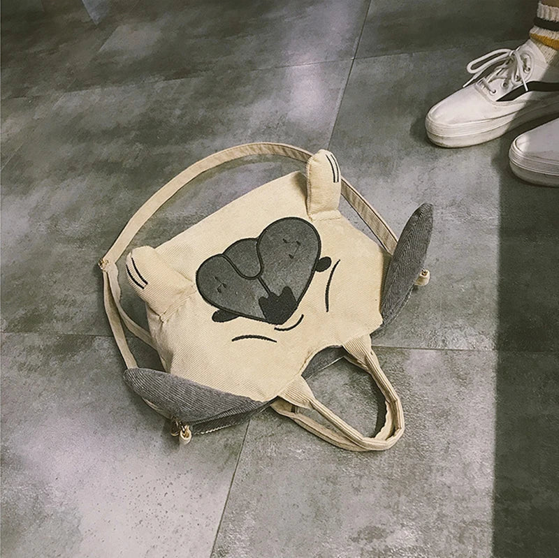 Pug Dog Tote Bag – Large Capacity Travel & Shoulder Bag