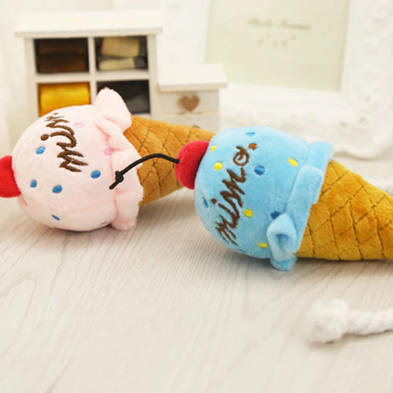π¦ Ice Cream Plush Dog Toy β Squeaky & Cute