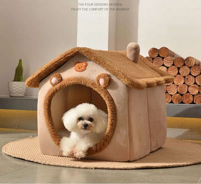 Foldable Dog House Bed